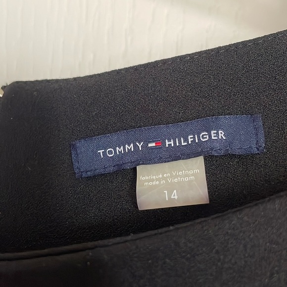 Tommy Hilfiger Black Fit & Flare Dress sz 14 - Picture 4 of 5